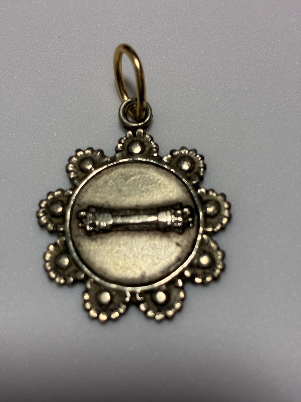 Gold-Tone Floral Medallion Pendant Charm - Women Accessories